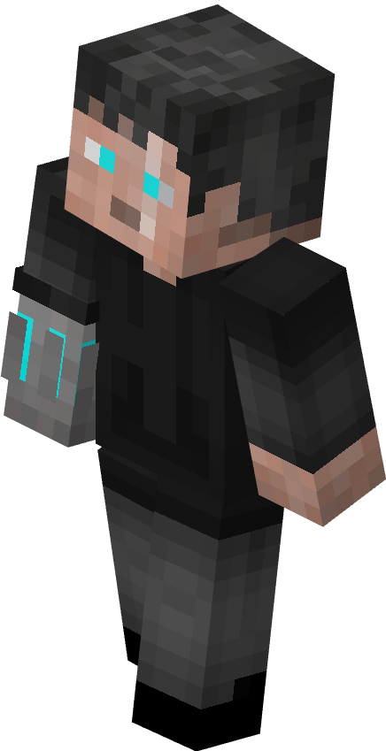 A render of Gravitos' Minecraft skin